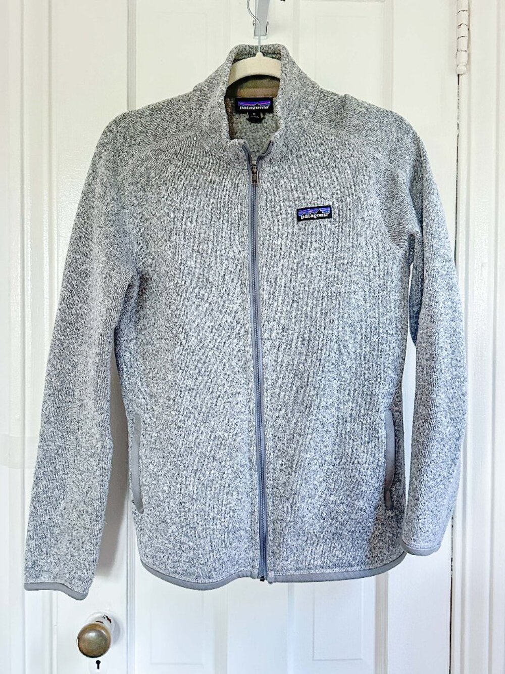 Patagonia Better Sweater Full Zip Jacket Women’s in Grey Birch White Size Medium - Picture 3 of 5
